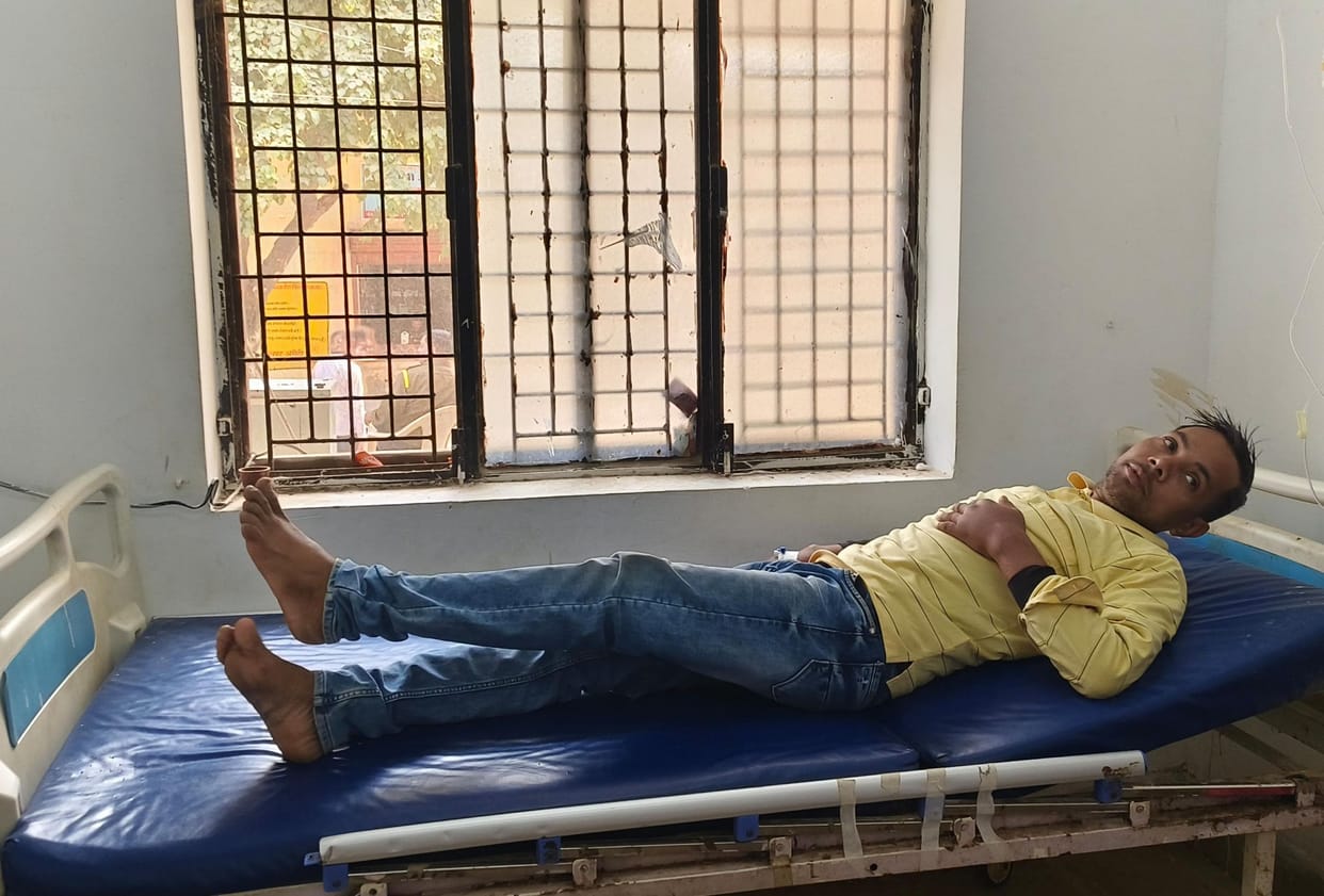 Cold wind coming from broken glass of windows, patients shivering