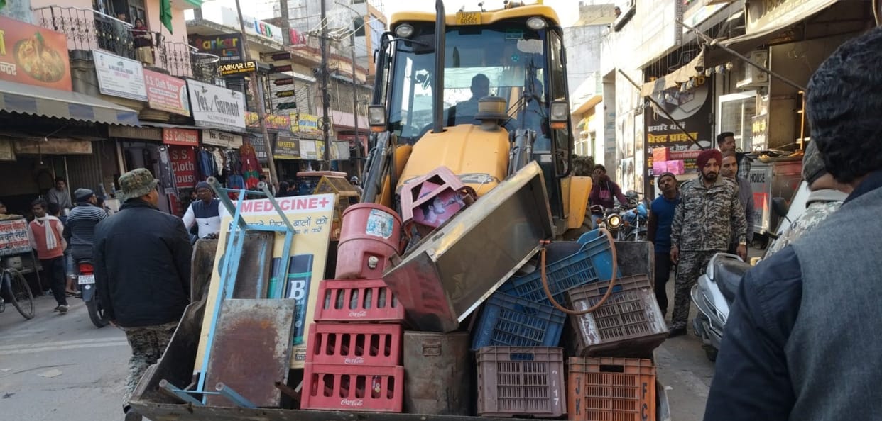 Goods of encroachers confiscated, fine also imposed