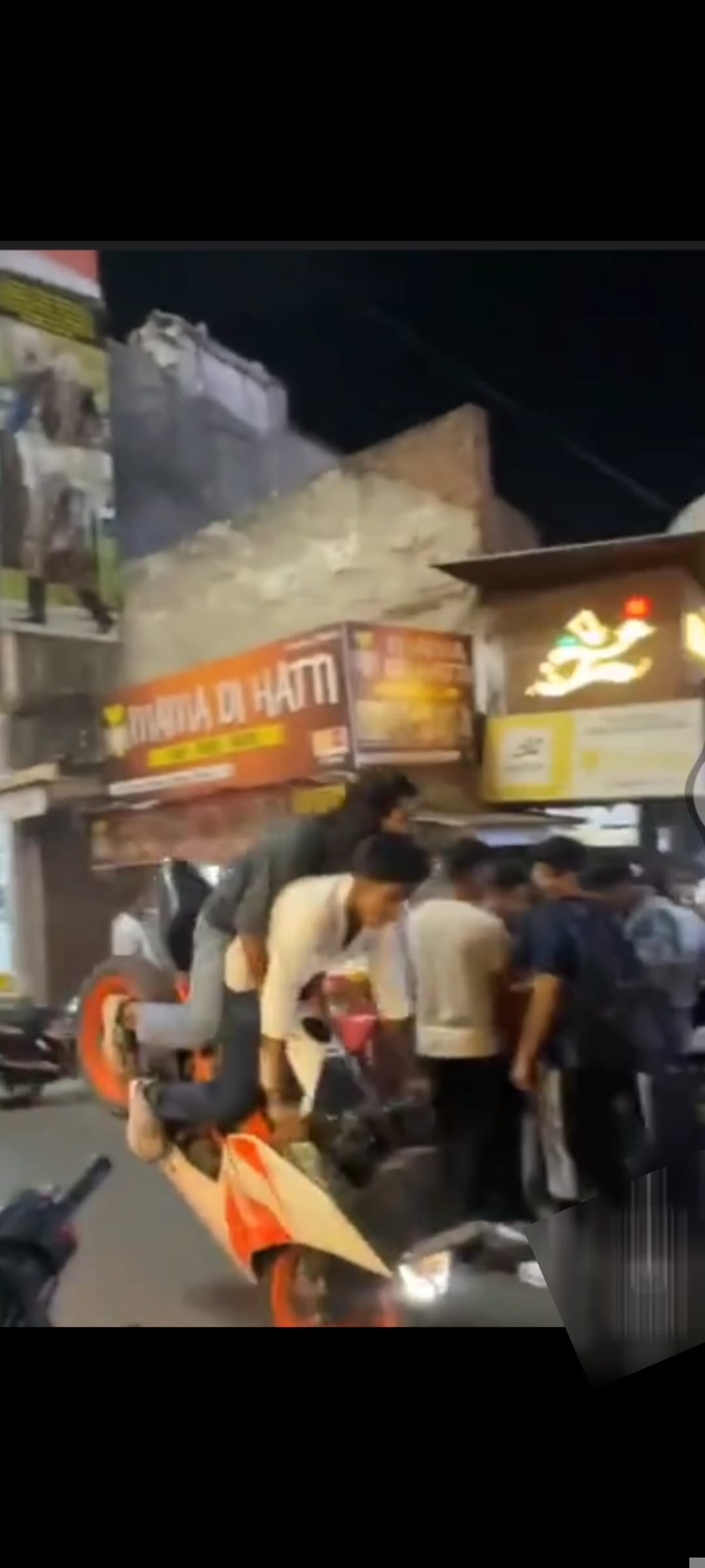 Video of dangerous stunt on bike in Abulen market goes viral