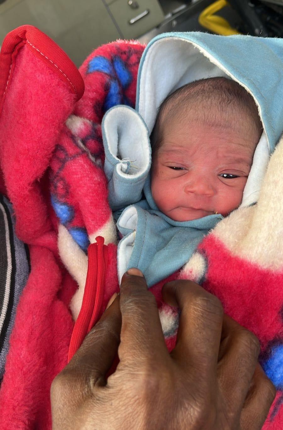A two-day-old newborn was thrown into the bushes in the bitter cold