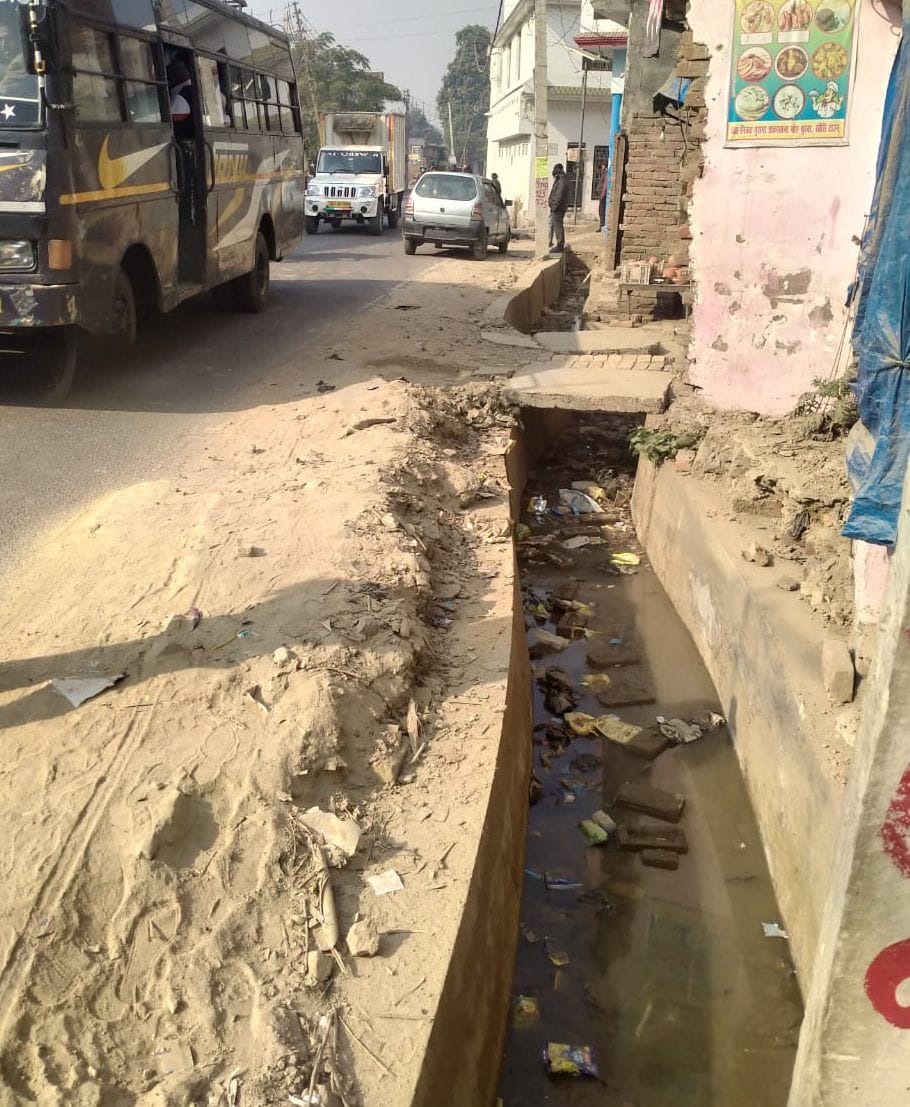 Drain construction stuck due to NOC