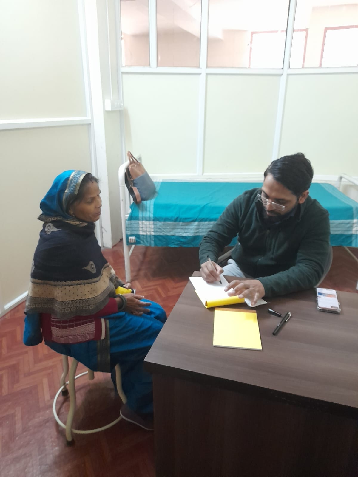 113 people got their health checked in the camp