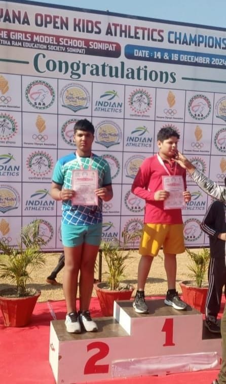 Ayush won silver medal in shot put