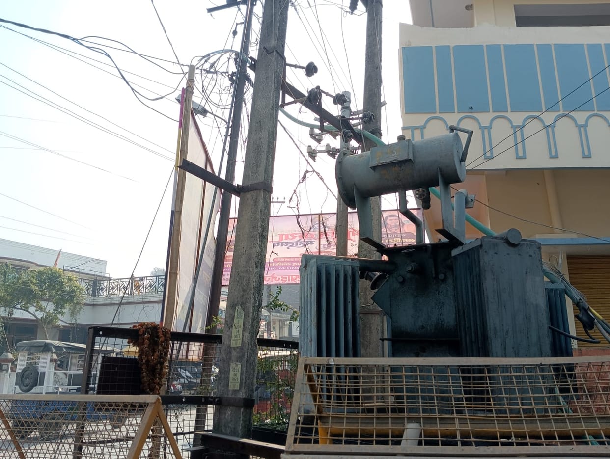 Electricity poles are filled with illegal hoardings, even transformers were not spared