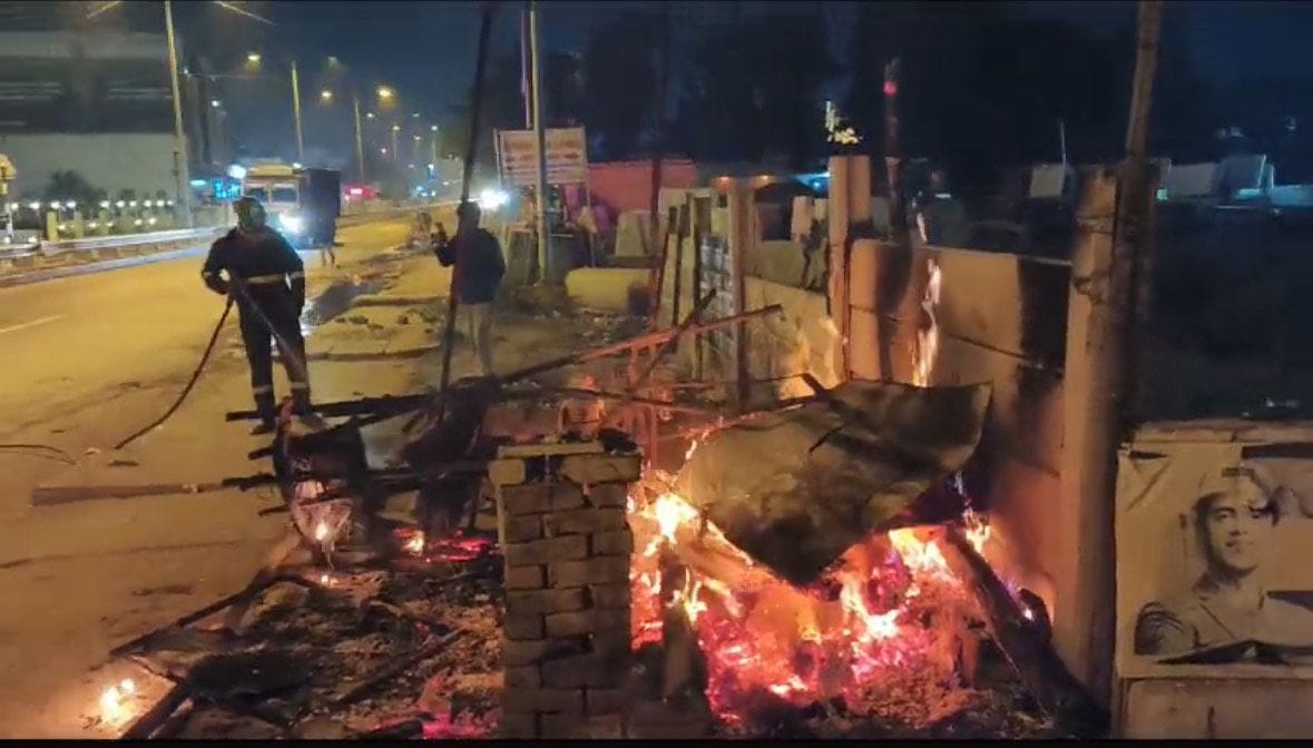 For refusing to urinate, father and son were beaten and burnt.