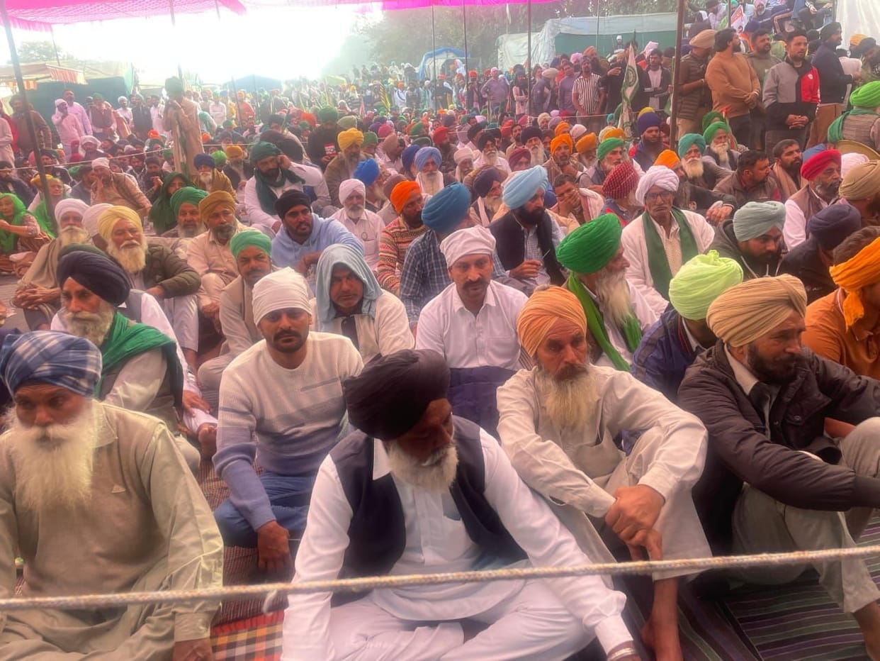 Farmers came to support Dallewal