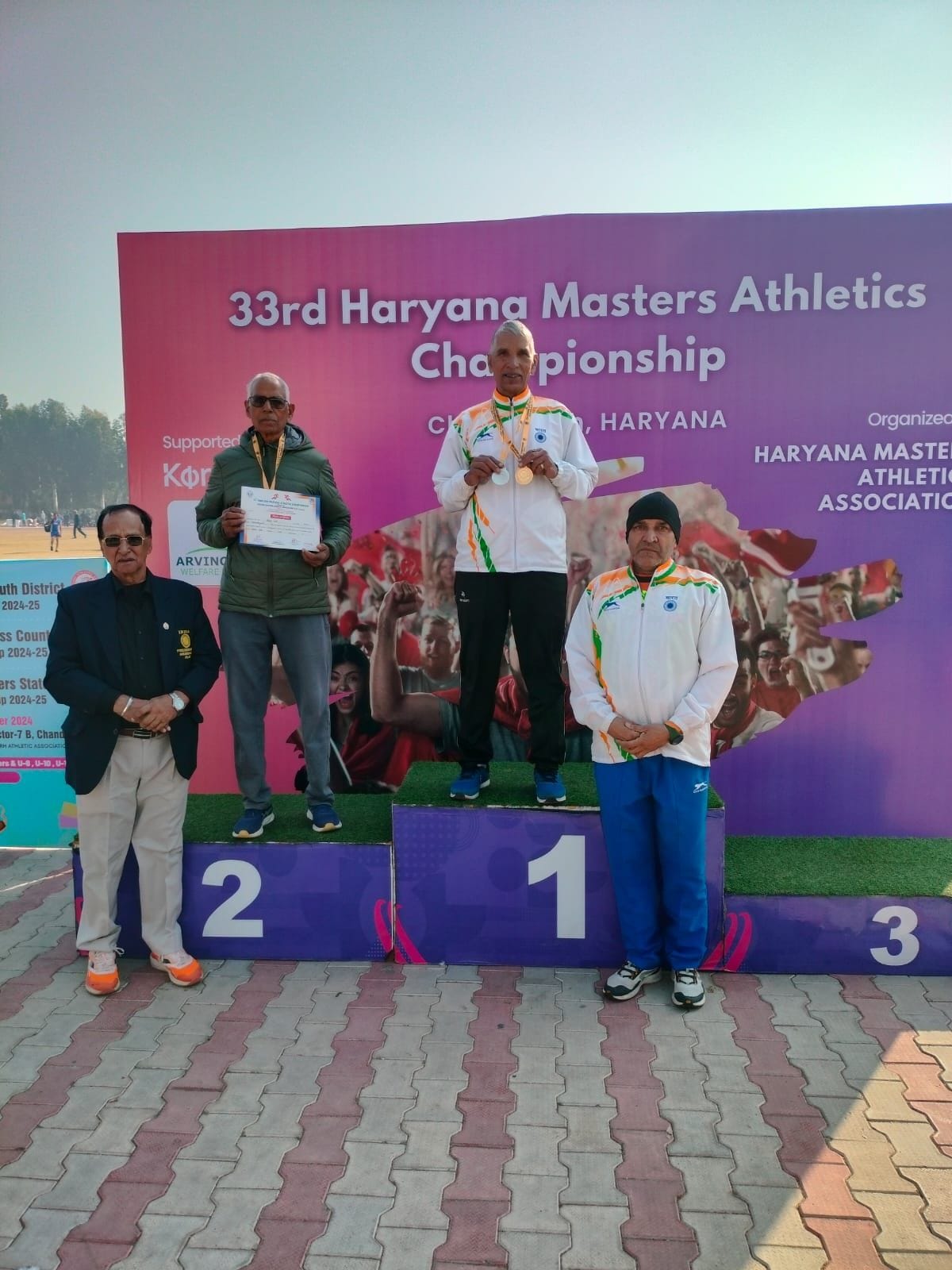 Surani's Babulal won silver medal in 5 thousand meter race.