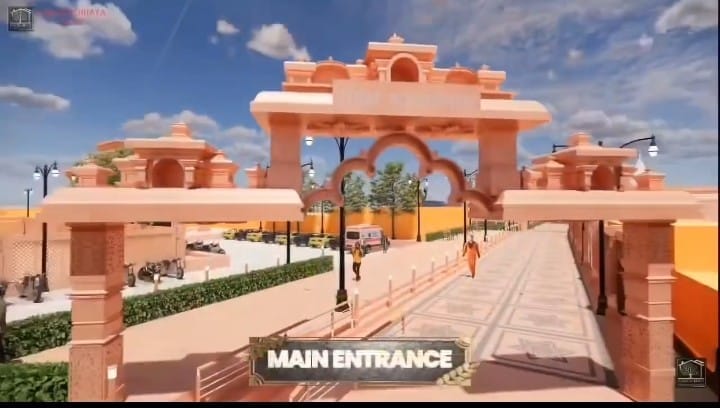 The surface of the corridor will be equal to the surface of the verandah of Shiv temple.