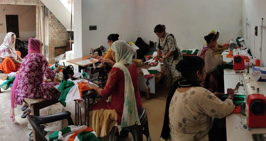 Forming groups and doing sewing, providing employment to more than 50 women