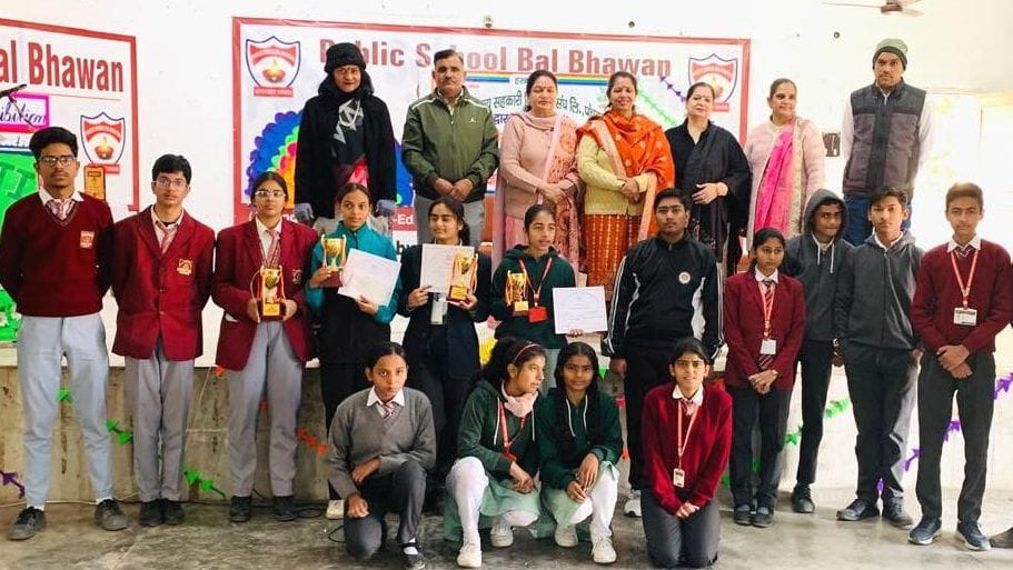 Mehak stood first in district level inter school painting competition