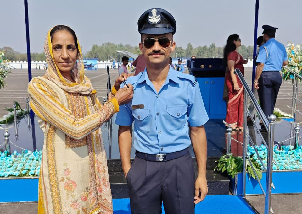 After father's death at the age of 4, mother taught her son to become a flying officer