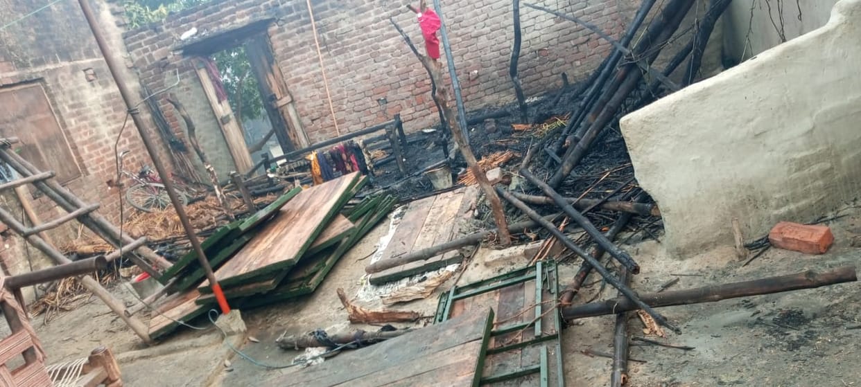 Family beaten up for protesting against teasing, house burnt down