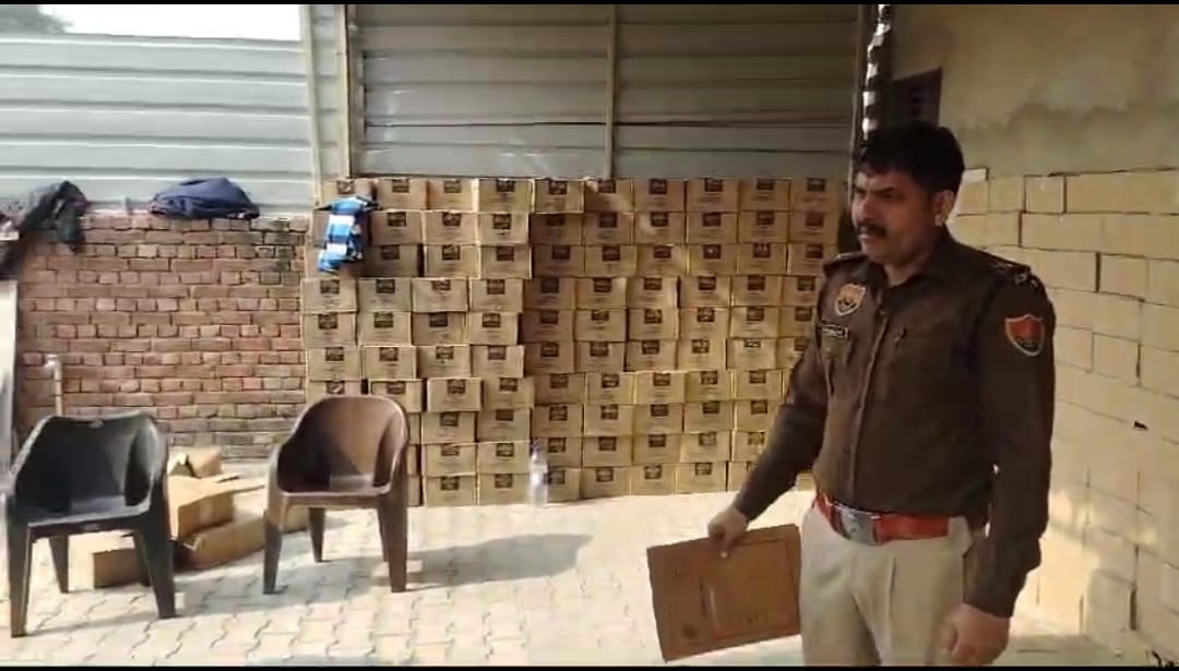 1373 boxes of illicit liquor recovered from the warehouse, it was written - for sale only in Chandigarh