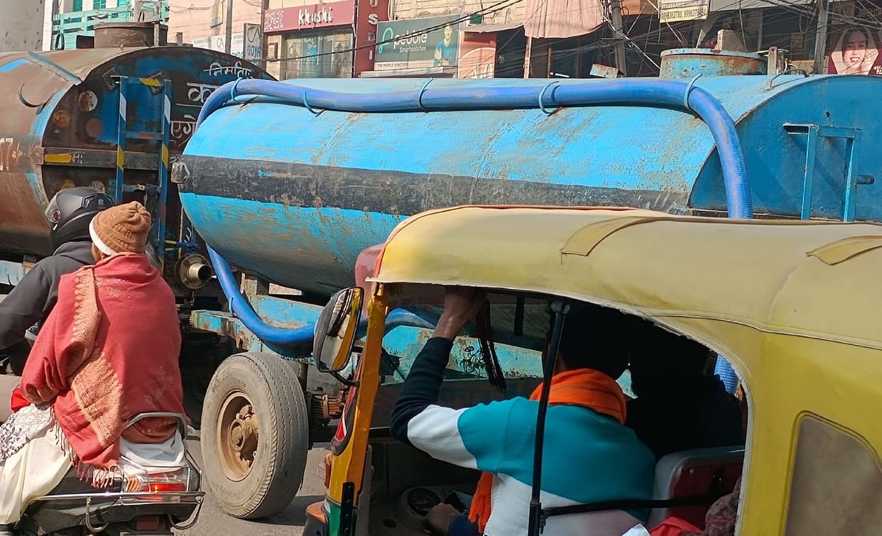 Tract-tankers are being used commercially, two tankers are being attached to one tractor.