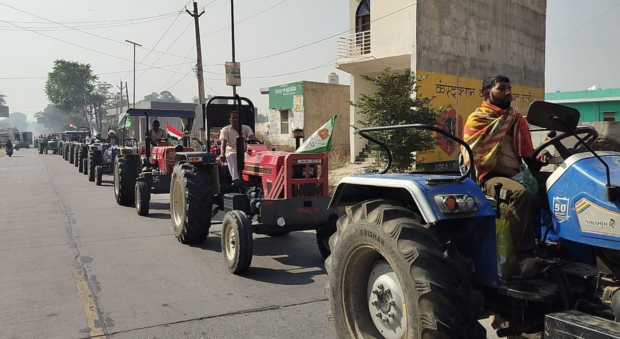 farmers tractor march
