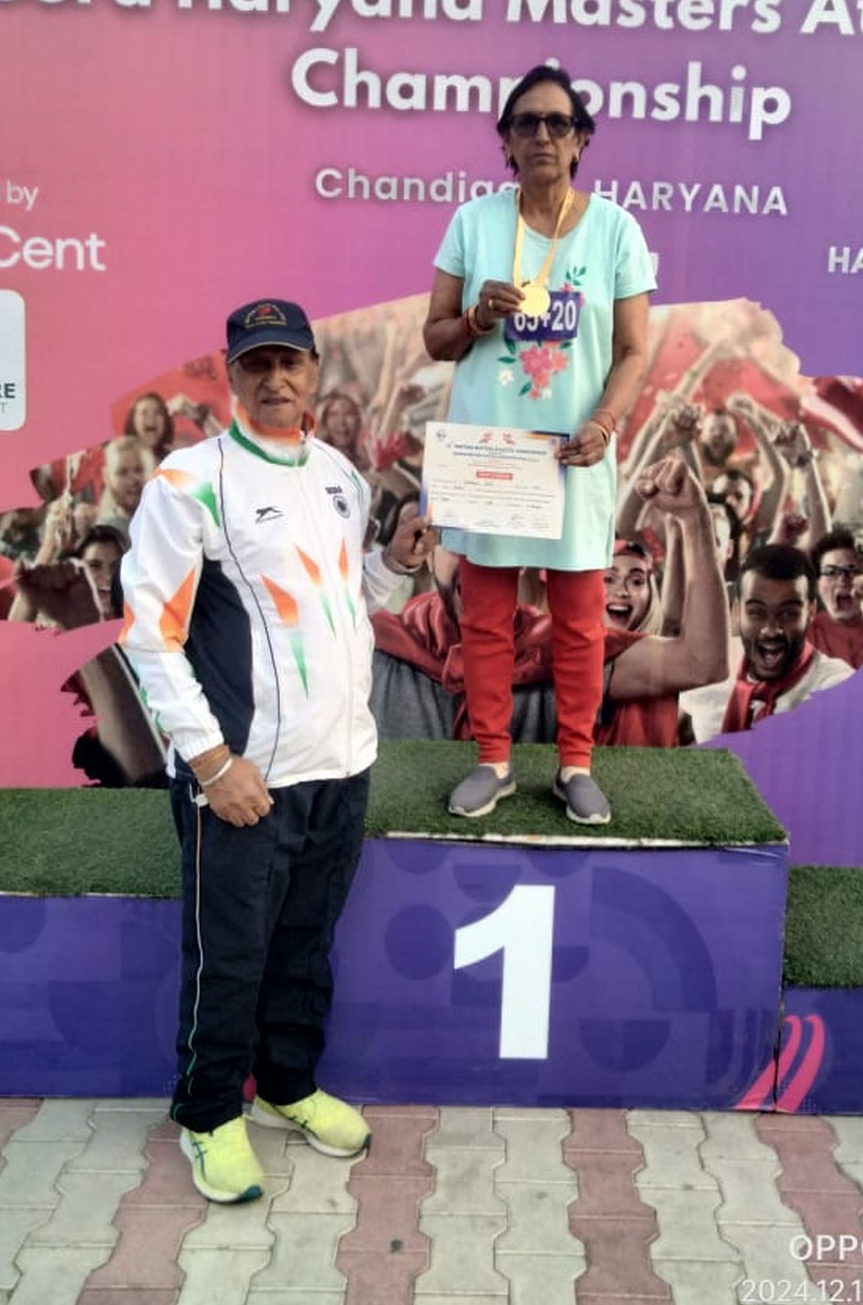 retired teacher won 3 gold