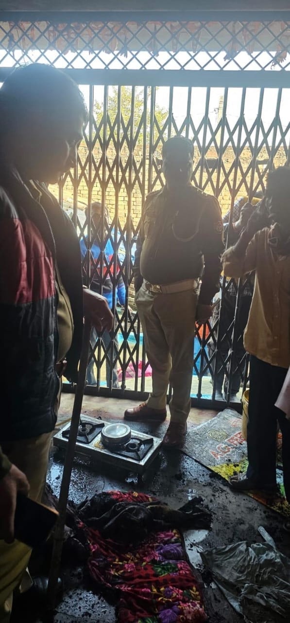 A gas pipe caught fire, a woman died after getting caught in it