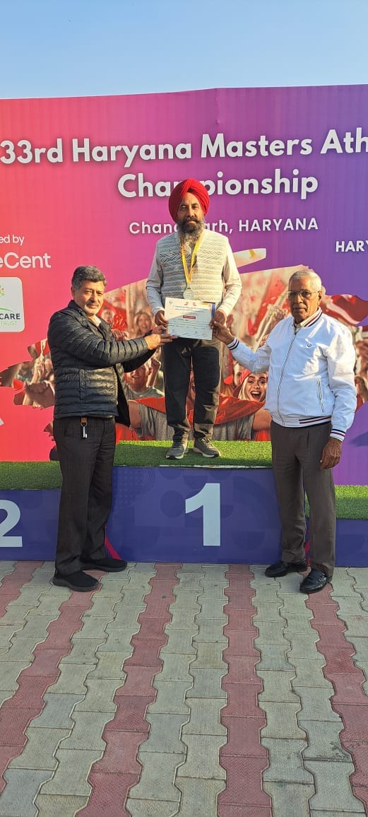 61-year-old Mukhtiar Singh Chattha won silver medal in hammer throw