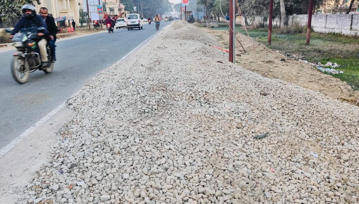 Slow construction of highway becomes a headache... problem due to flying dust