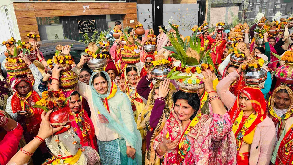 Kalash Yatra taken out in Sector-2