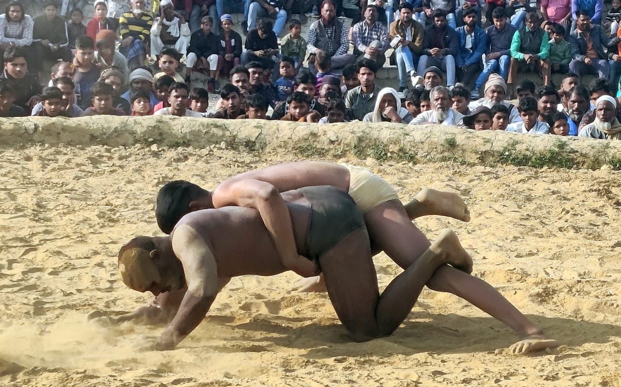 Wrestlers showed strength in the arena