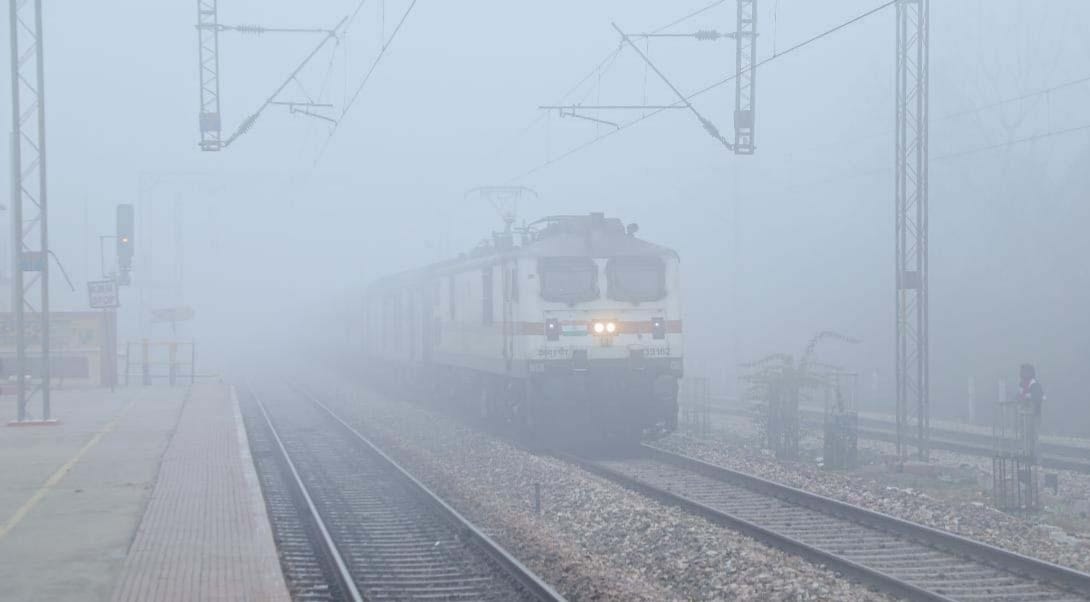 Trains running late due to fog, passengers facing problems