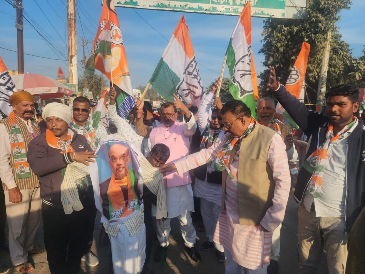 Bihar news: bjp congress workers clash in Supaul over amit shah statement on ambedkar; hindi news today
