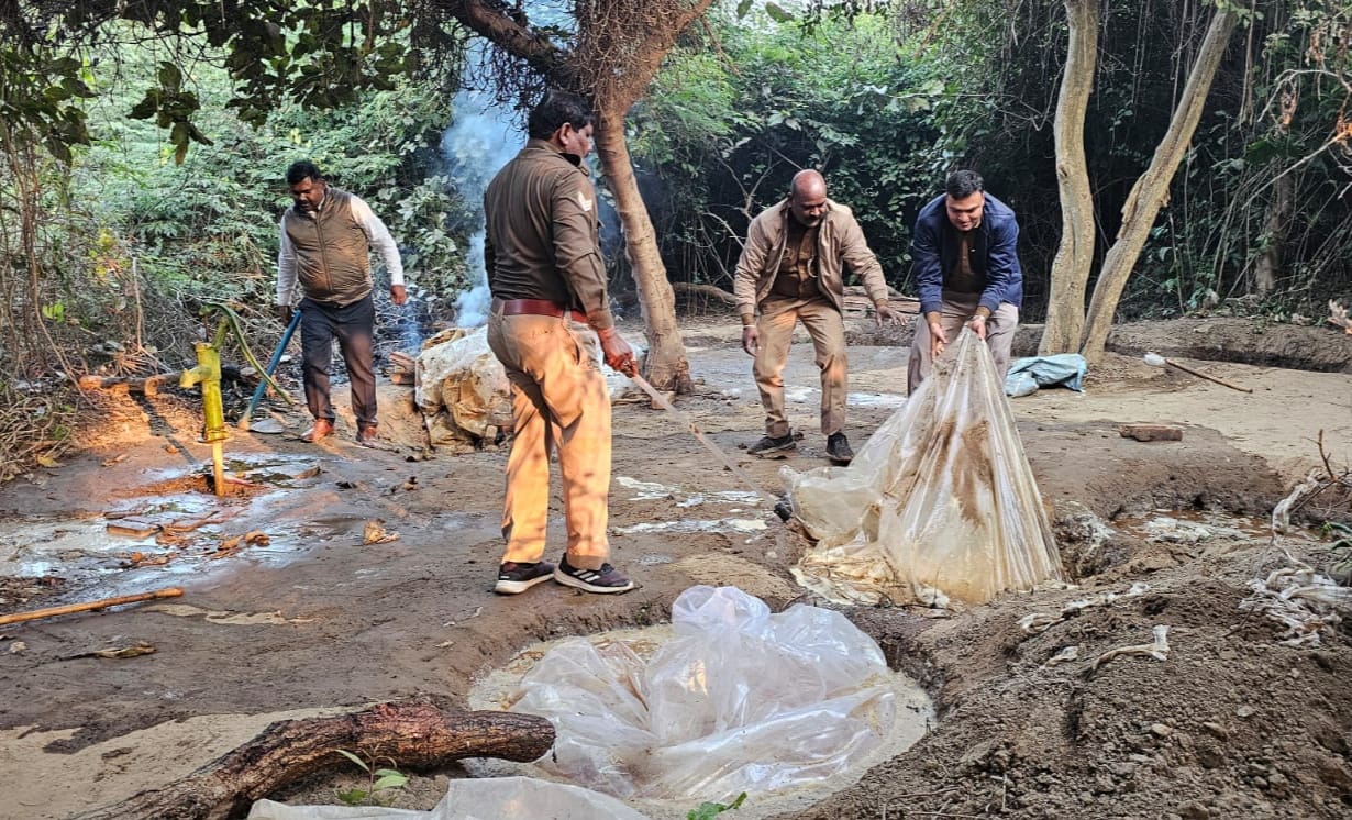 Excise department team swung into action, raided Harigaon