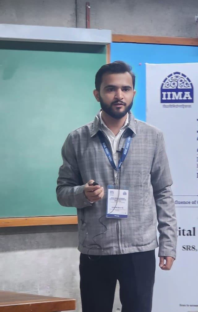 GJU researcher Sudhir received the Best Research Paper Honorable Mention Award.