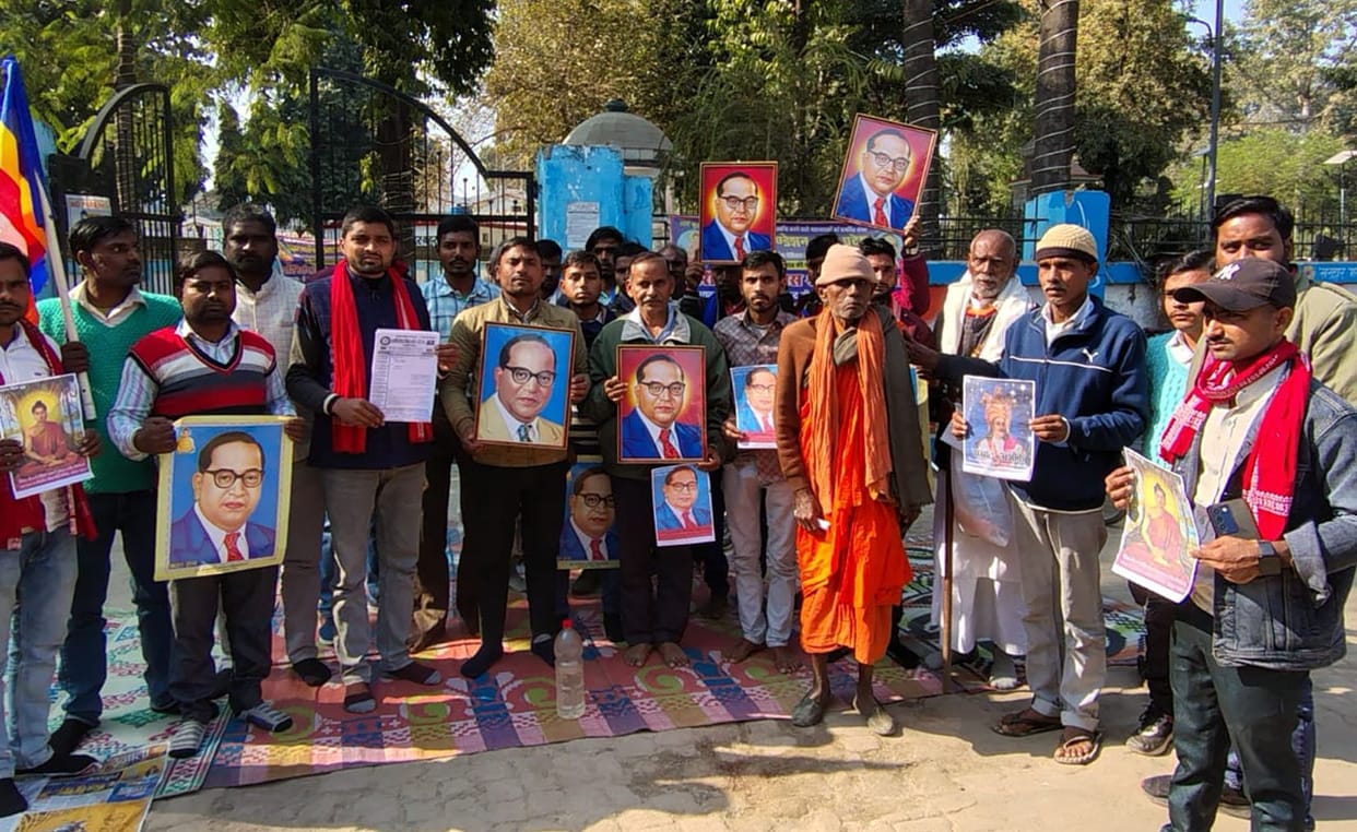 Maurya society protested and submitted a memorandum