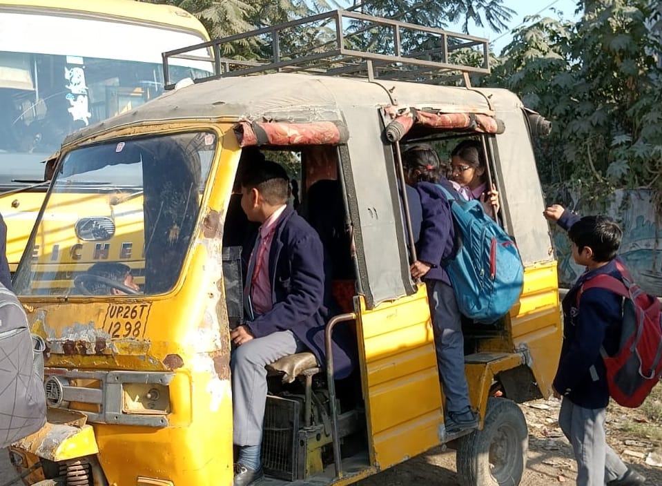 Children traveling in unfit vehicles, no fog lights and other arrangements, management unaware
