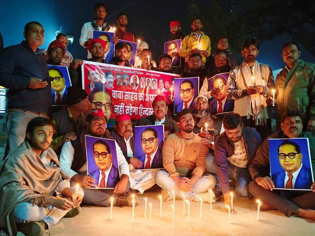 SP took out candle march till Dr. Ambedrak statue
