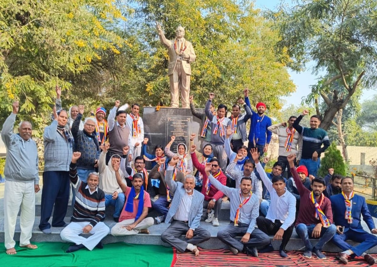 Demonstration against the statement given on Baba Saheb
