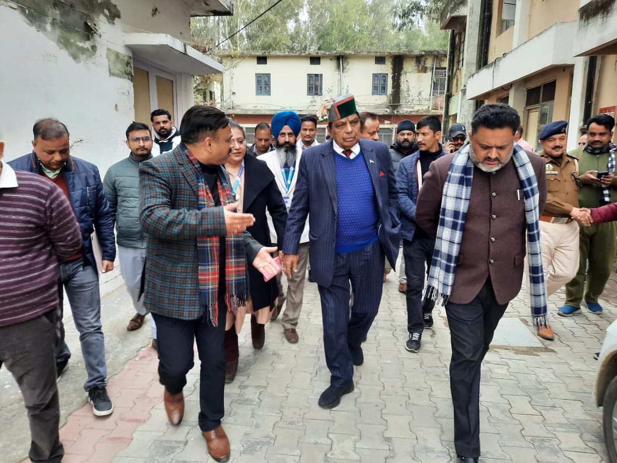 health minister visit kangra's hospitals