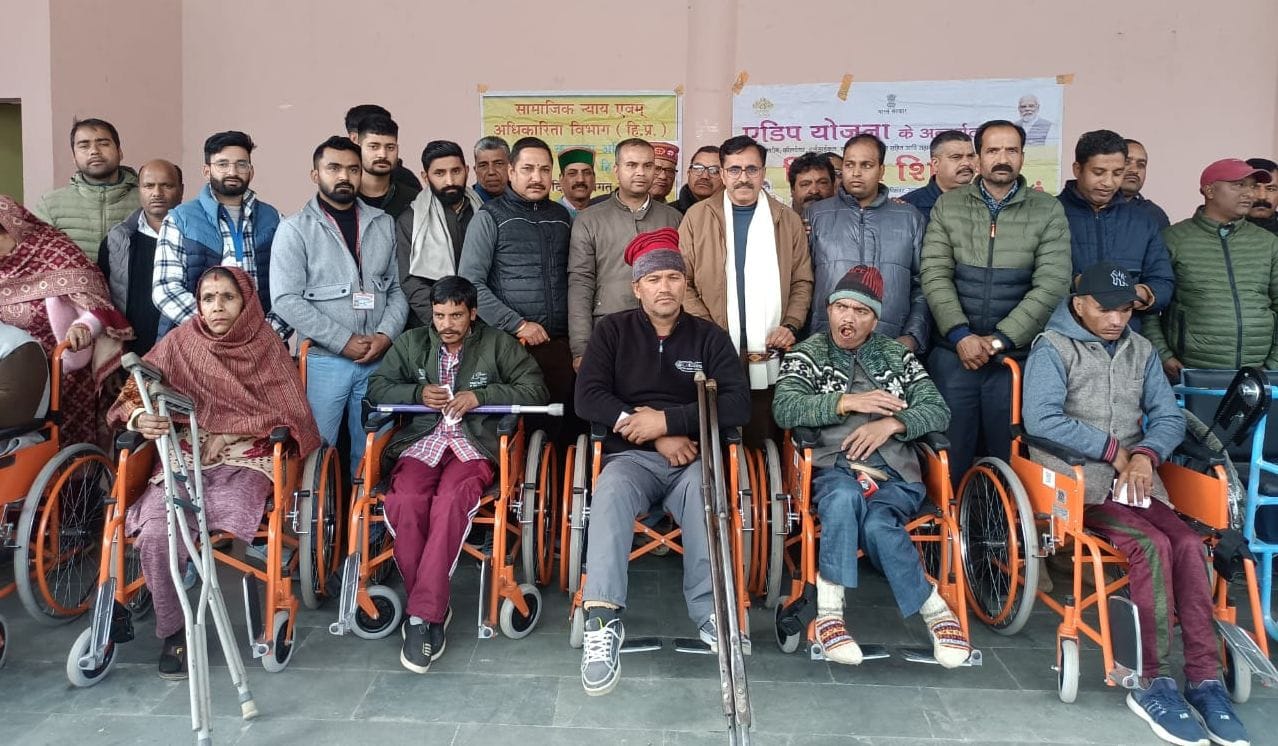 Artificial limbs distributed to disabled people in Jogindernagar