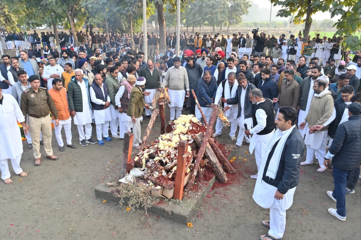 A huge crowd gathered for the last journey