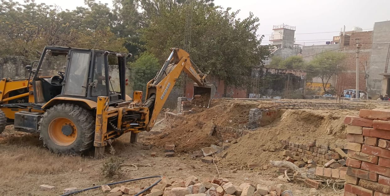 Bulldozers were run on three illegal colonies