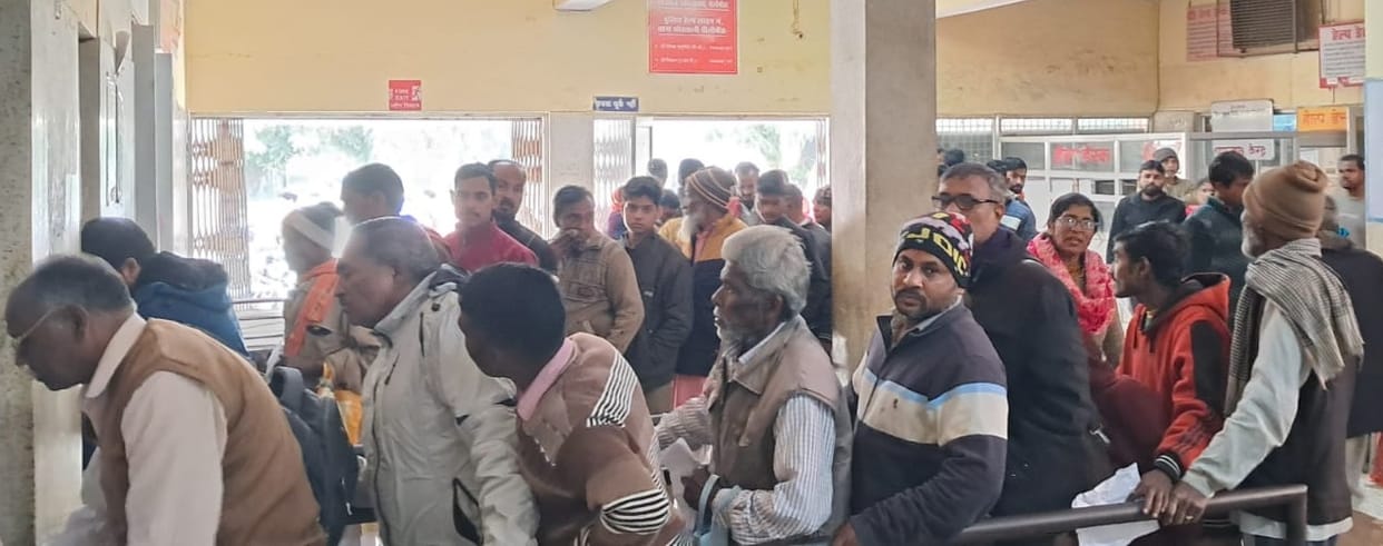 Increase in cold, cough and cold patients in the district hospital