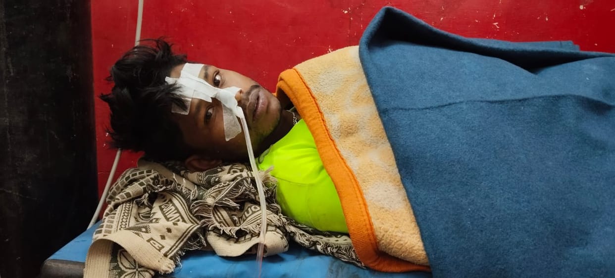 A young man who was on a hunger strike for 24 hours at his in-laws' house swallowed poison