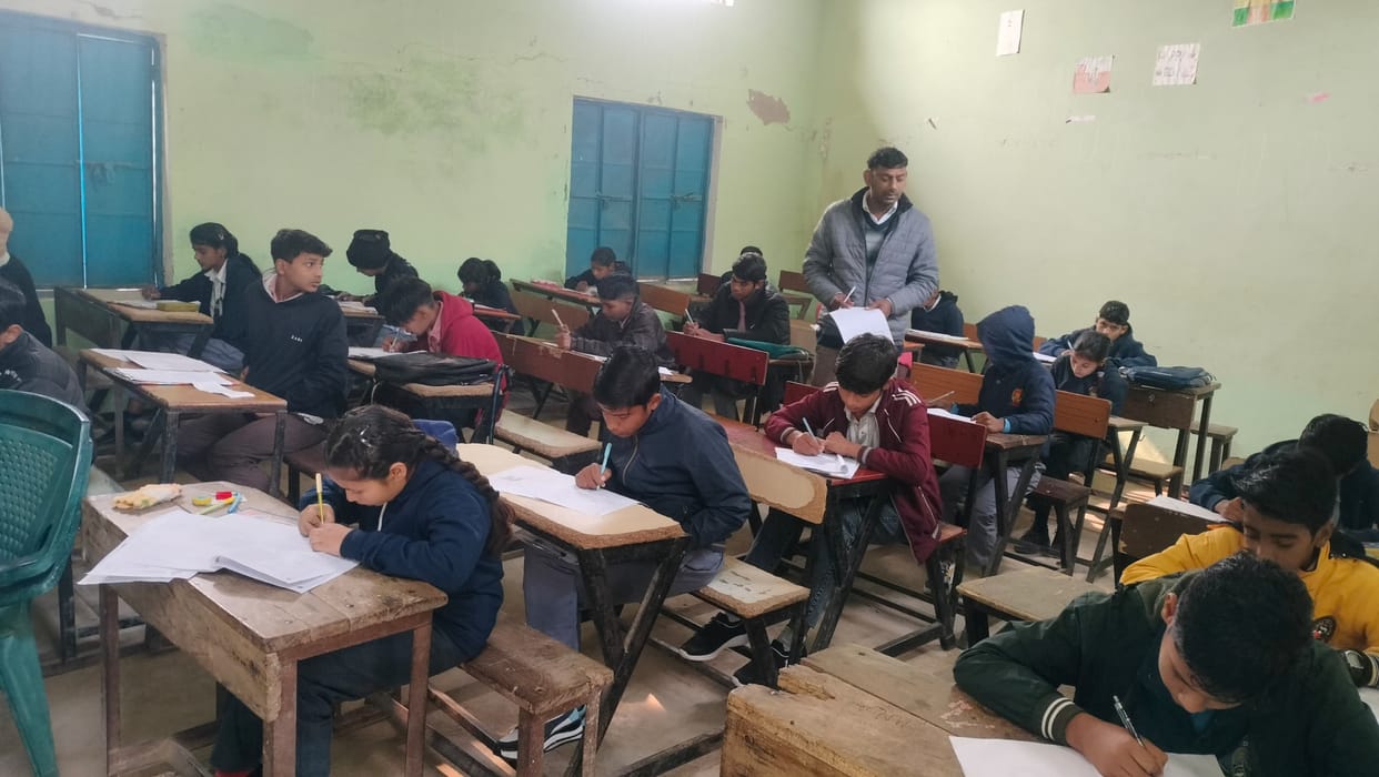 2235 students took the foundation level one examination at five centers in the district.