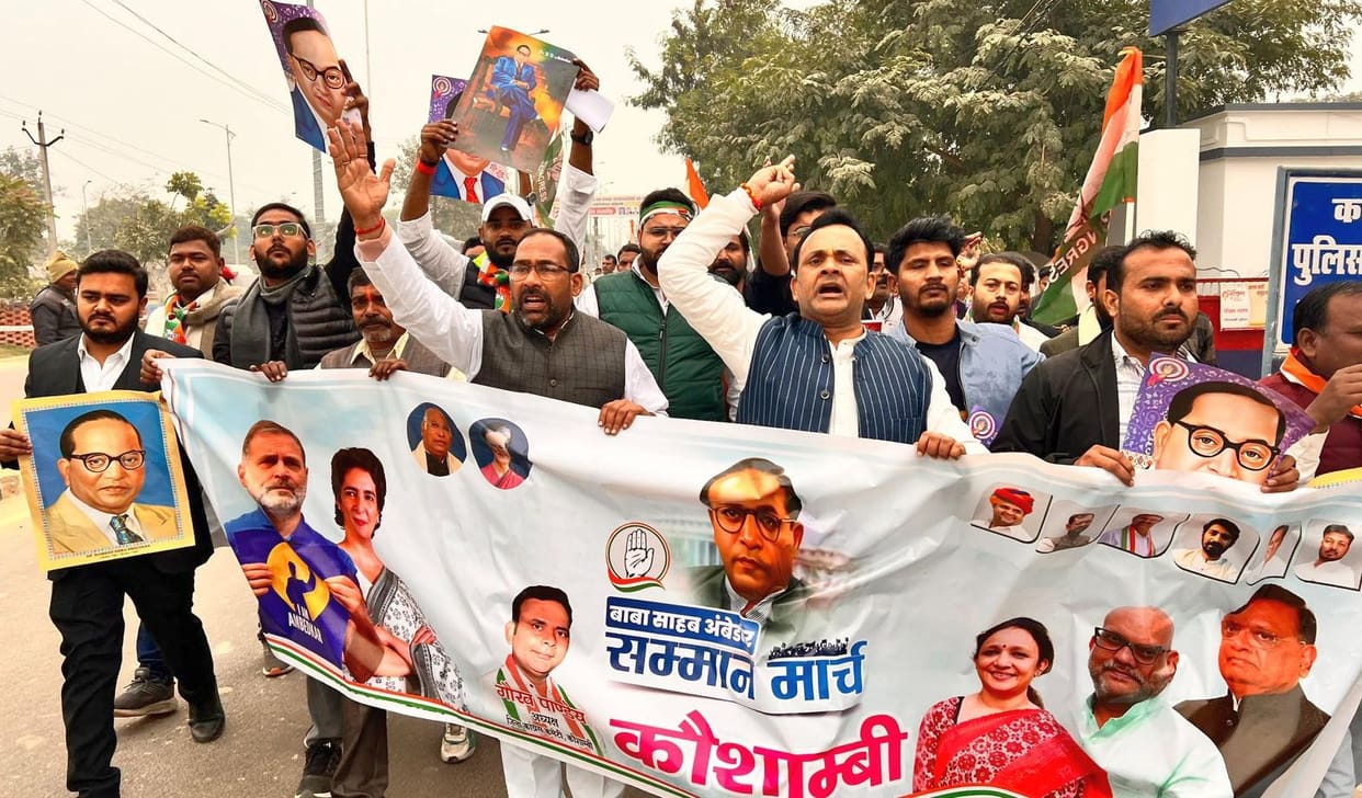 Will not tolerate insult to Baba Saheb, Headquarters echoes with slogan of Hindustan