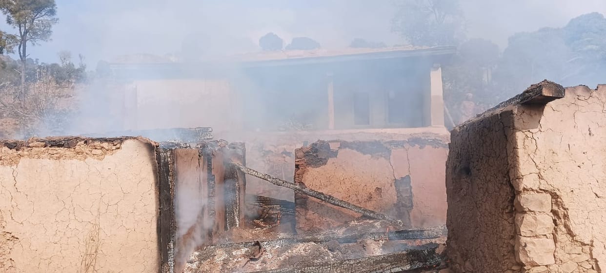 Three Cattles Died Due to Fire Incident in Lahdi Panchayat