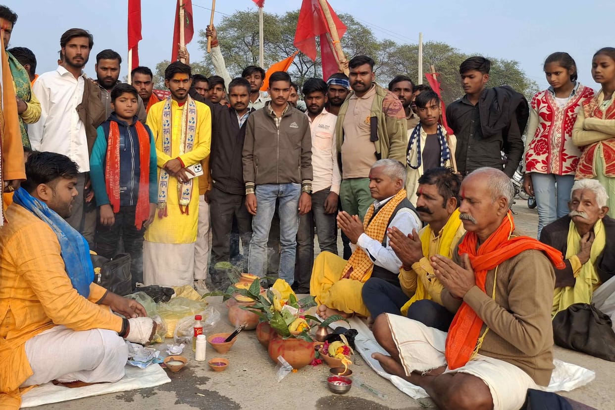 Pig farm taking the form of mini prayag