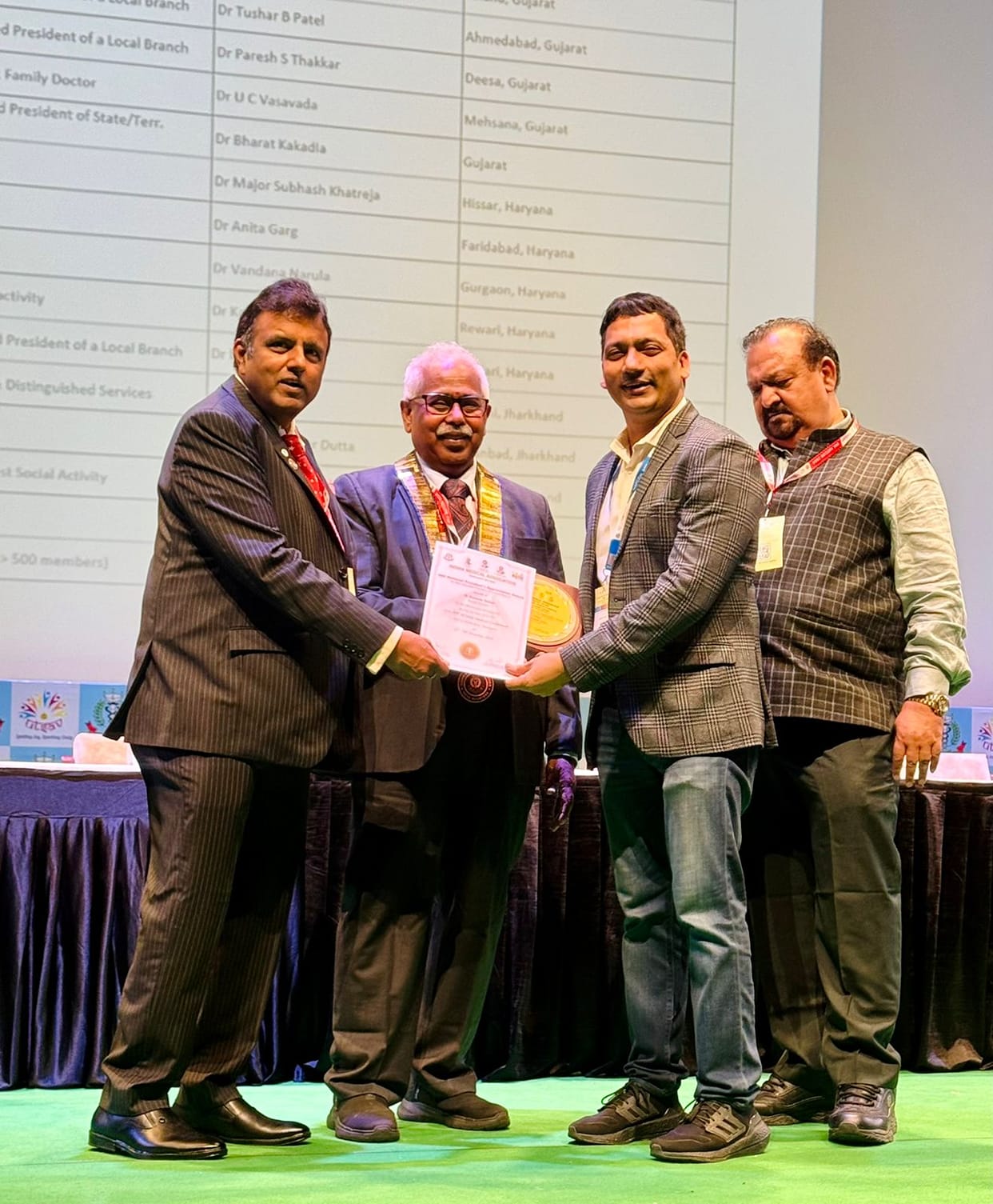 Dr. Deepak honored with Local Branch Award
