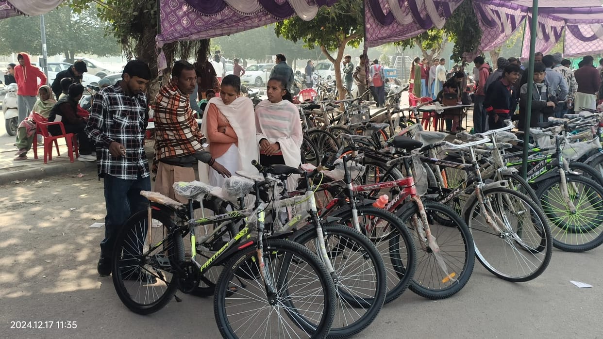 A budget of Rs 35.58 lakh has been released to buy bicycles for 1223 students