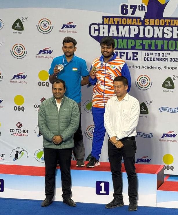 Deaf and mute Arun won silver medal in 50 meter national shooting competition