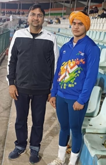 Anita won gold medal in inter university hammer throw competition