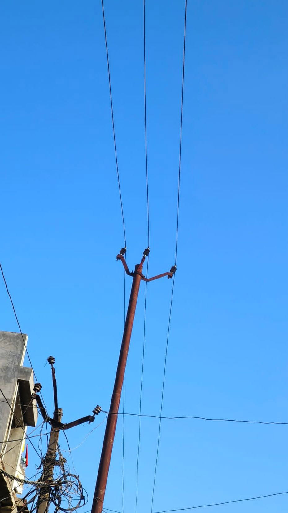 Electricity supply with the help of long cables, possibility of accident