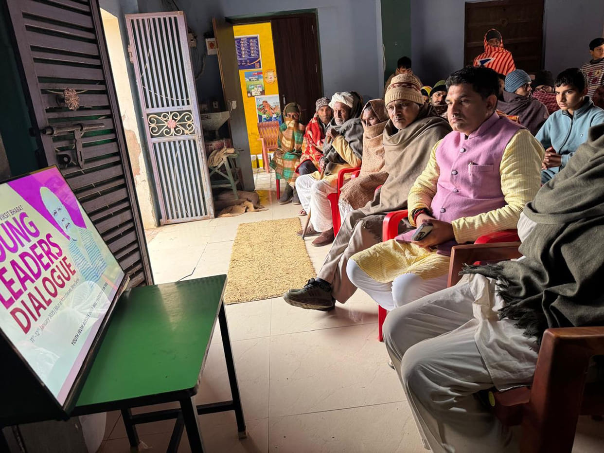 Villagers listened to PM Narendra Modi's Mann Ki Baat