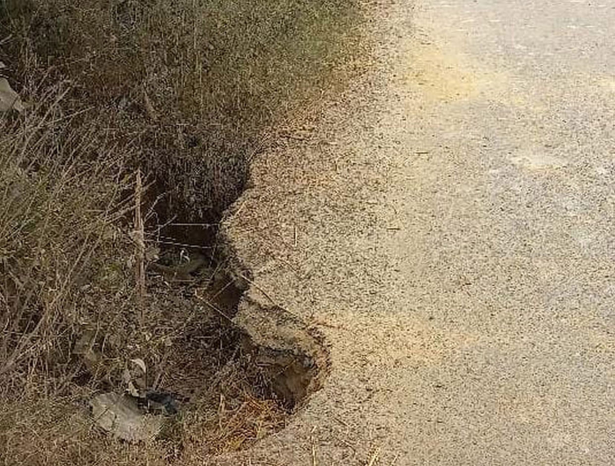 Potholes on the canal track are injuring pedestrians